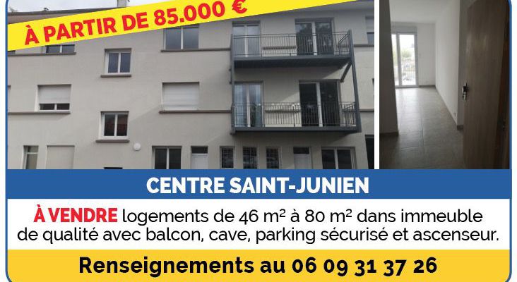 A VENDRE CENTRE VILLE SAINT JUNIEN